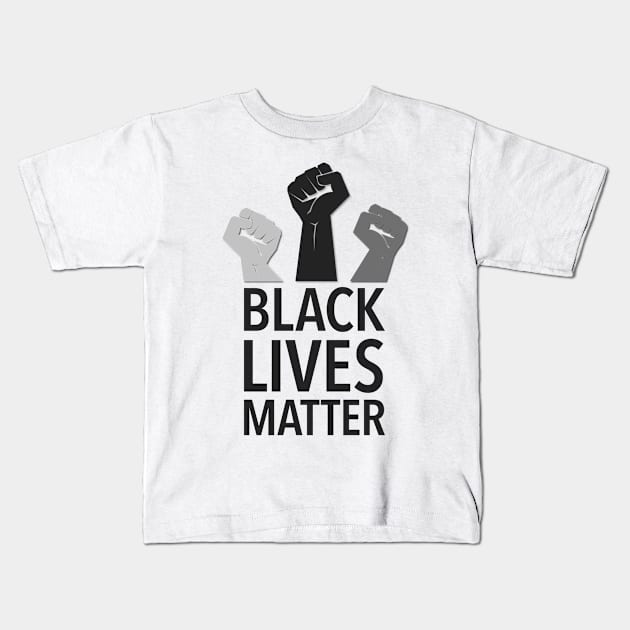 Black Lives Matter Kids T-Shirt by Designs by Em